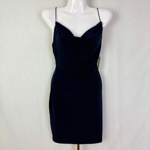 B. Darlin Cowl Neck Spaghetti Strap Mini Dress Party Cocktail Bodycon NWT